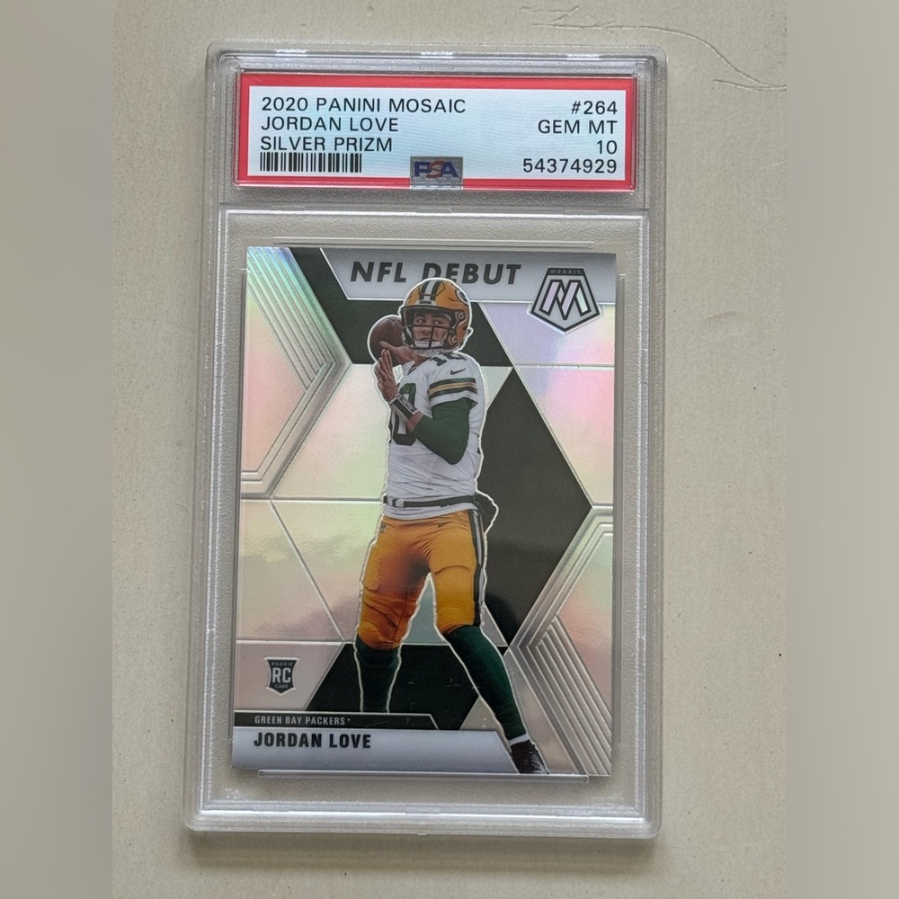 2020 Mosaic Jordan Love Silver Prizm #264 PSA 10 Packers